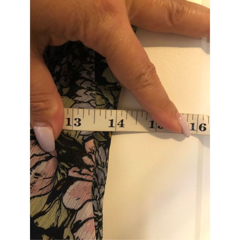 Connected Apparel Floral Handkerchief Hem Midi Dress Size 10 Romantic Cottagecor - Picture 9 of 10